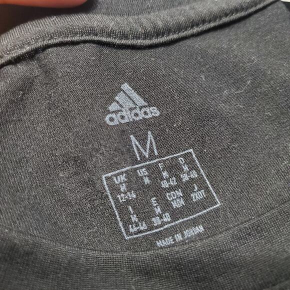 Adidas Lin Sol Black White Workout Athleisure Activewear Tank Size Medium - Picture 7 of 7